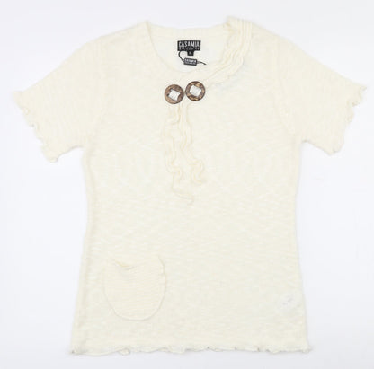 Womens UK Size S Casamia Ivory Pullover Jumper