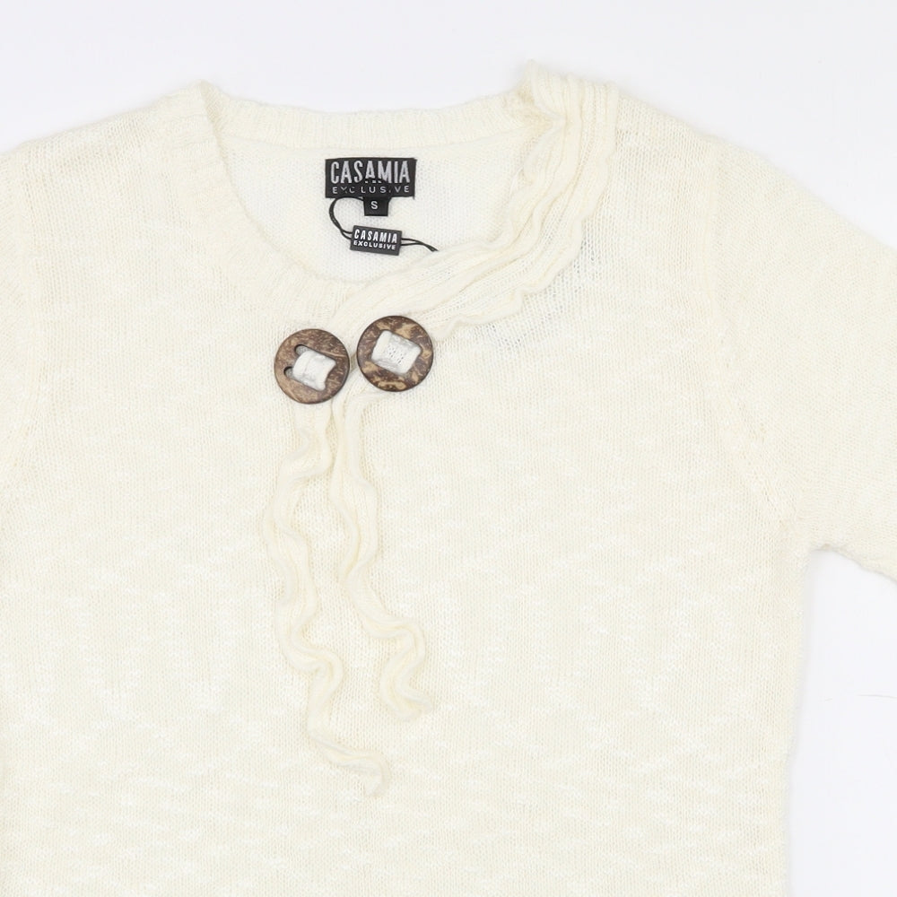 Womens UK Size S Casamia Ivory Pullover Jumper