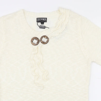 Womens UK Size S Casamia Ivory Pullover Jumper