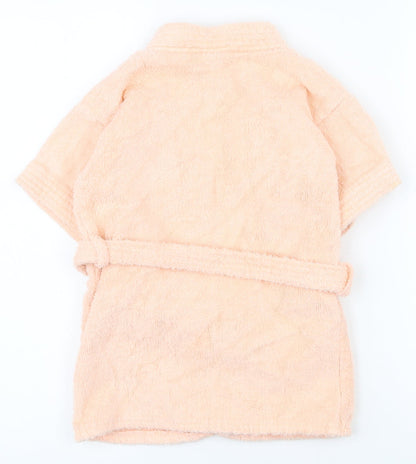 Dinah Girls Pink  Cotton Top Robe Size 2-3 Years  Tie - 2-4y towel robe