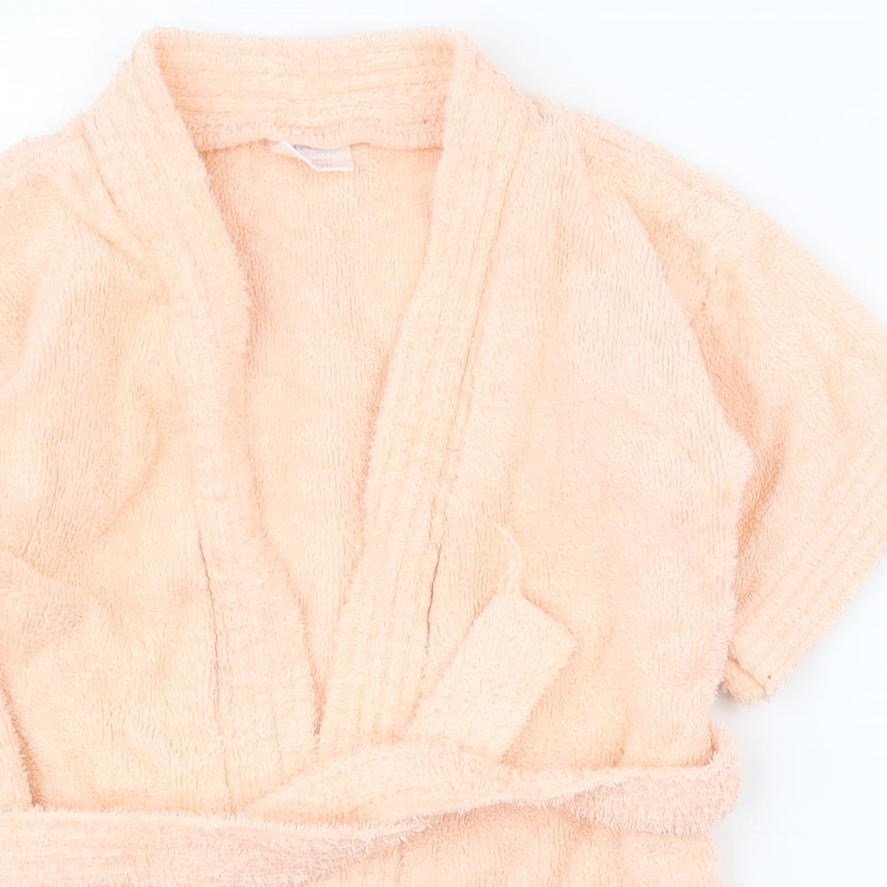 Dinah Girls Pink  Cotton Top Robe Size 2-3 Years  Tie - 2-4y towel robe