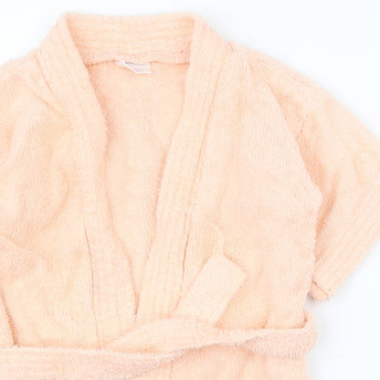 Dinah Girls Pink  Cotton Top Robe Size 2-3 Years  Tie - 2-4y towel robe