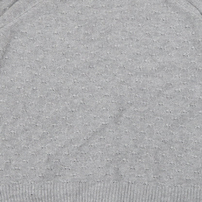 Womens UK Size 10 Topshop Grey Cardigan Jumper