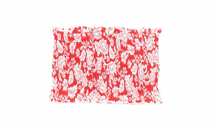 SheIn Womens Red Floral Polyester Basic Tank Size M Square Neck