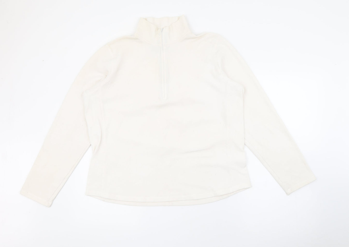 Gap Womens White High Neck  Polyester Pullover Jumper Size XL