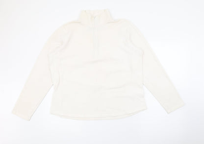 Gap Womens White High Neck  Polyester Pullover Jumper Size XL