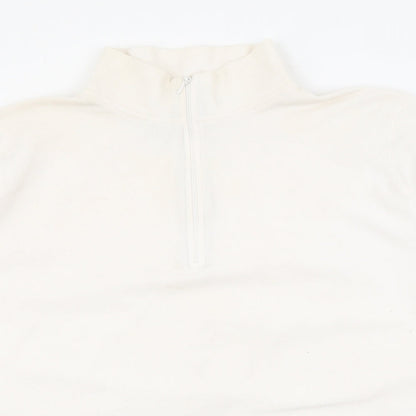 Gap Womens White High Neck  Polyester Pullover Jumper Size XL