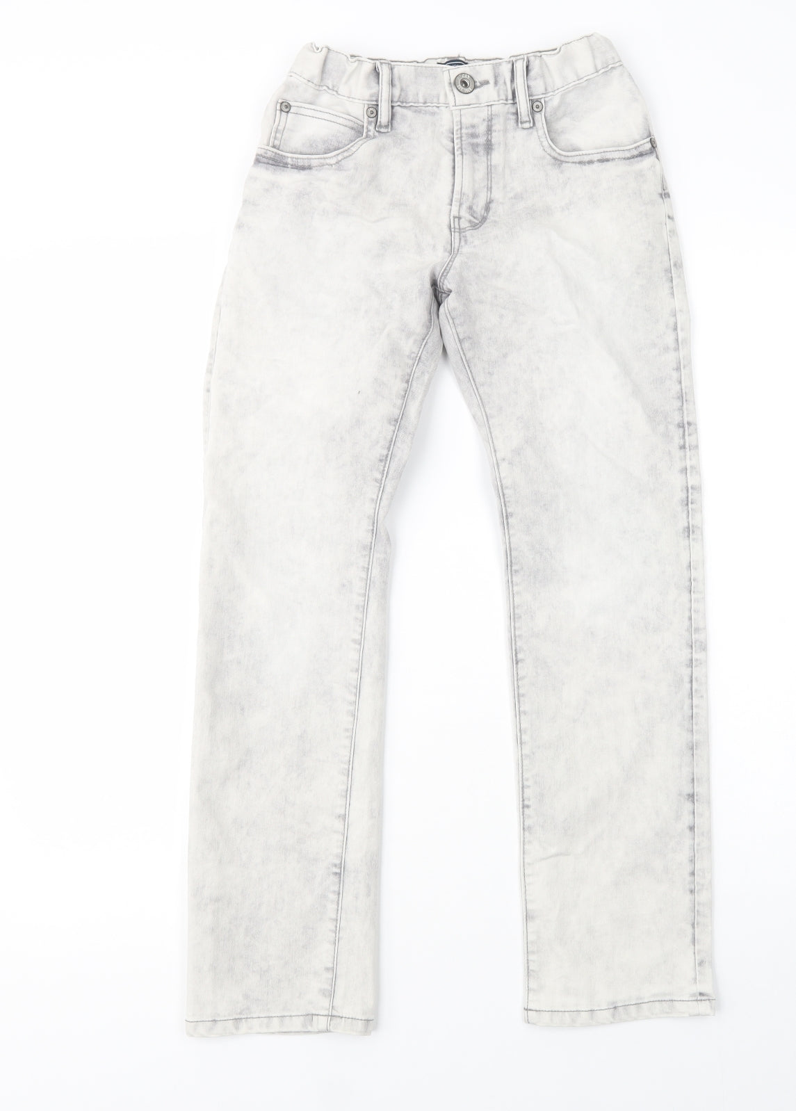 Gap Girls Grey Batik Cotton Straight Jeans Size 12 Years  Regular Button