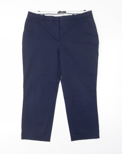 Womens UK Size 12 Dunnes Stores Regular Fit Chino Blue Trousers