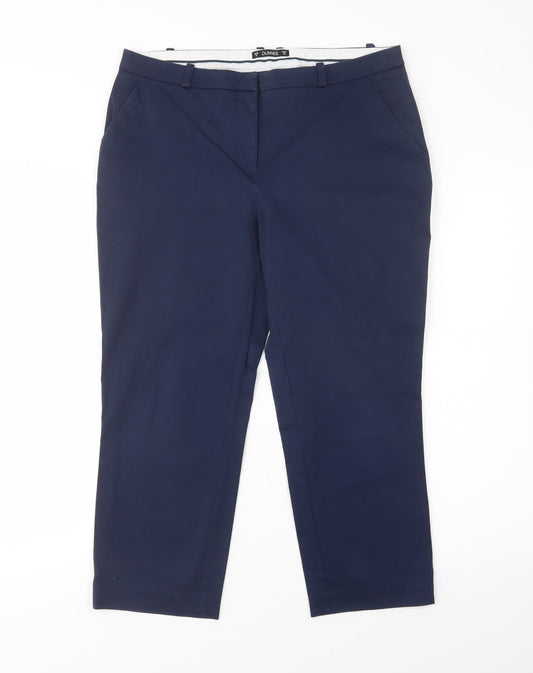 Womens UK Size 12 Dunnes Stores Regular Fit Chino Blue Trousers