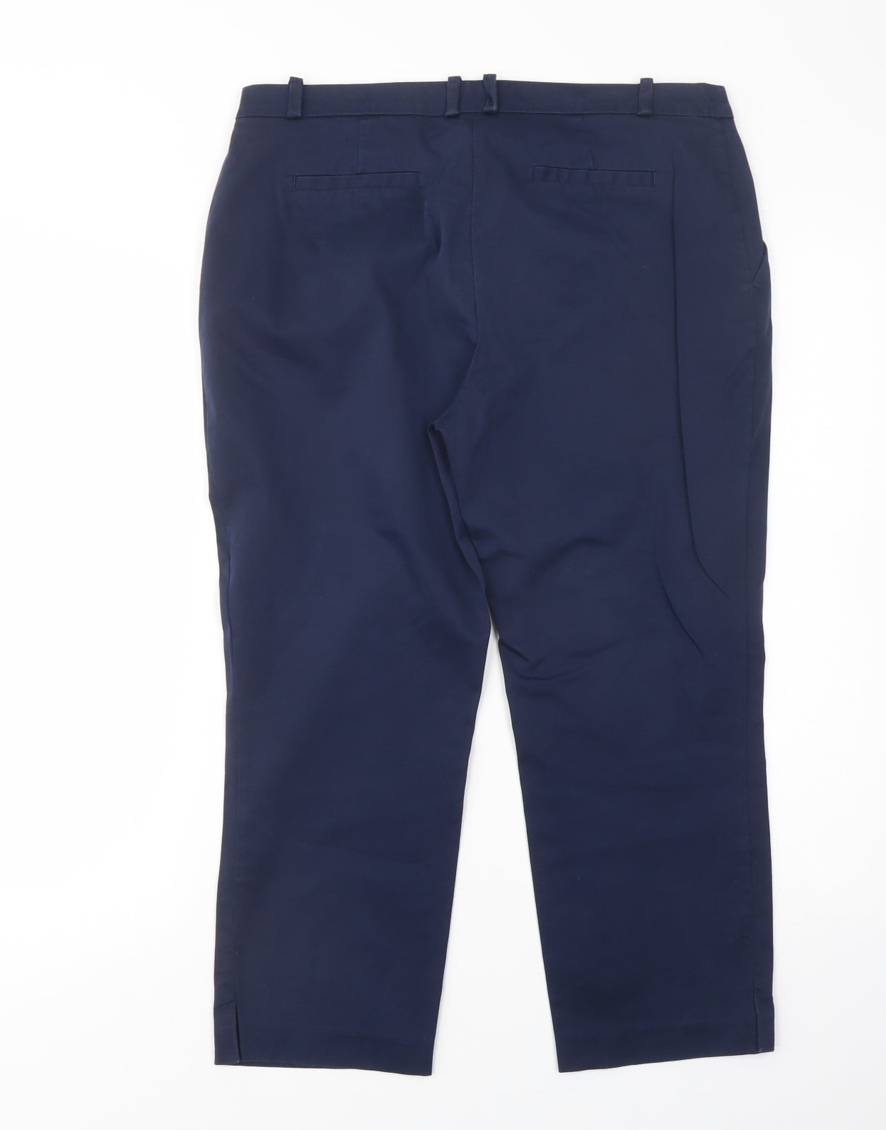 Womens UK Size 12 Dunnes Stores Regular Fit Chino Blue Trousers
