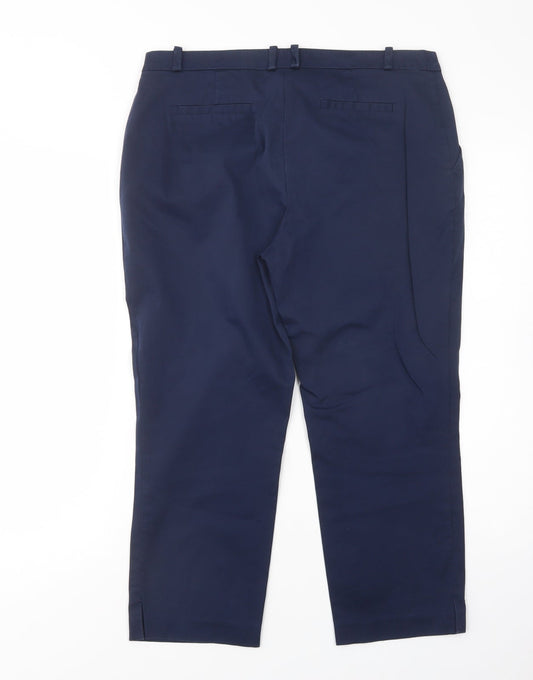 Womens UK Size 12 Dunnes Stores Regular Fit Chino Blue Trousers