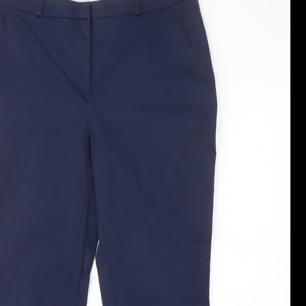 Womens UK Size 12 Dunnes Stores Regular Fit Chino Blue Trousers