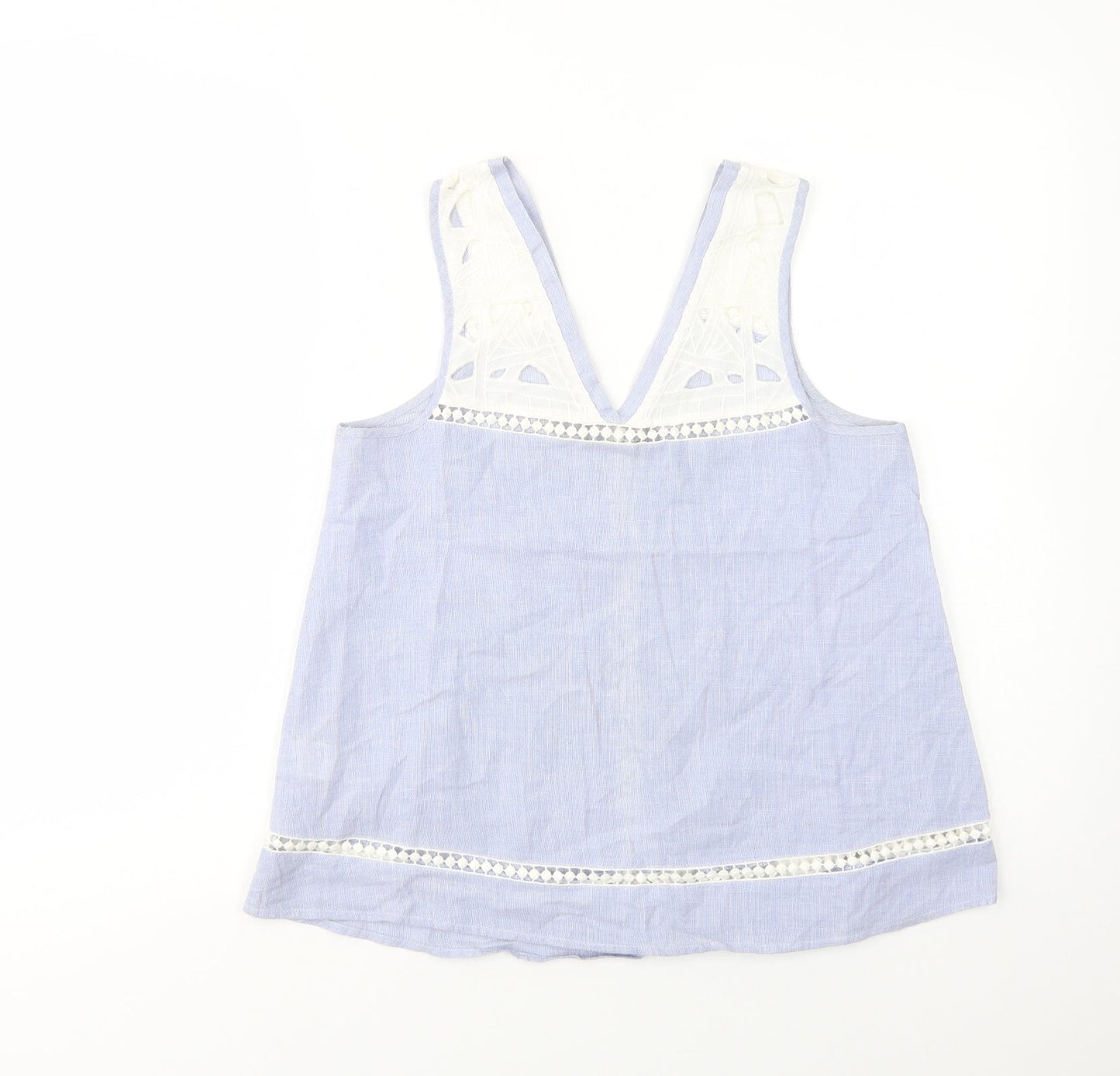 Womens UK Size 6 River Island Blue Basic Tank