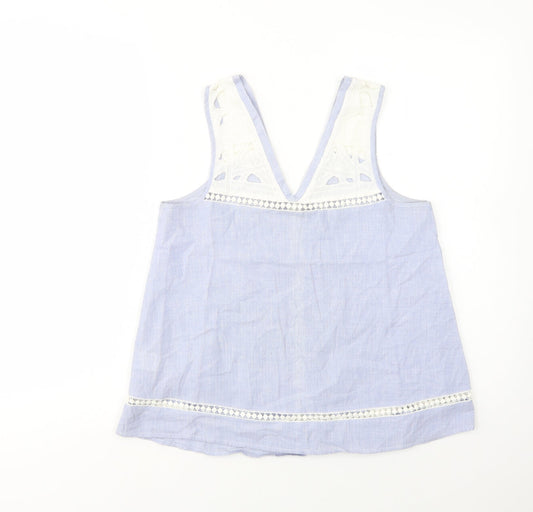 Womens UK Size 6 River Island Blue Basic Tank