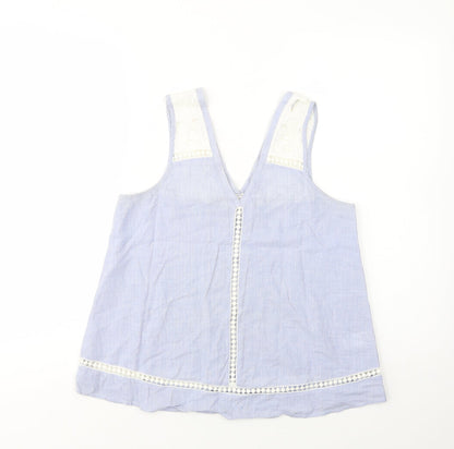 Womens UK Size 6 River Island Blue Basic Tank