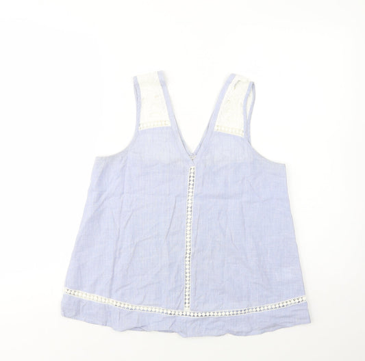 Womens UK Size 6 River Island Blue Basic Tank