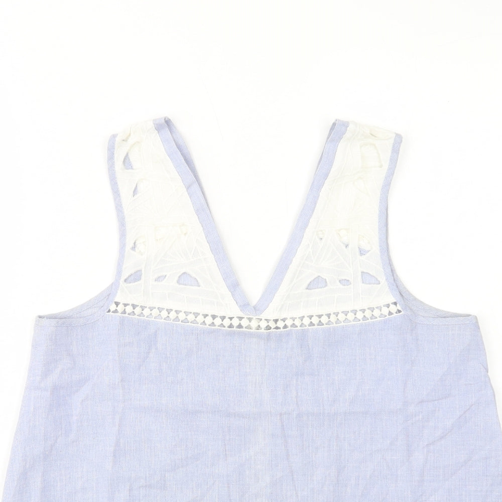 Womens UK Size 6 River Island Blue Basic Tank