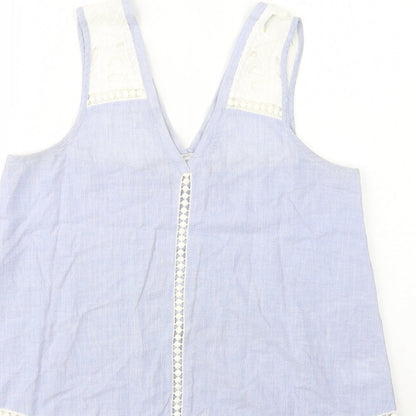 Womens UK Size 6 River Island Blue Basic Tank