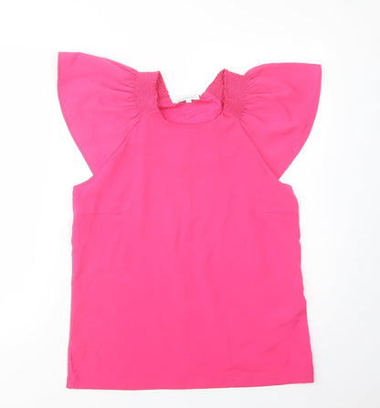 Womens UK Size 12 Warehouse Pink Basic Blouse