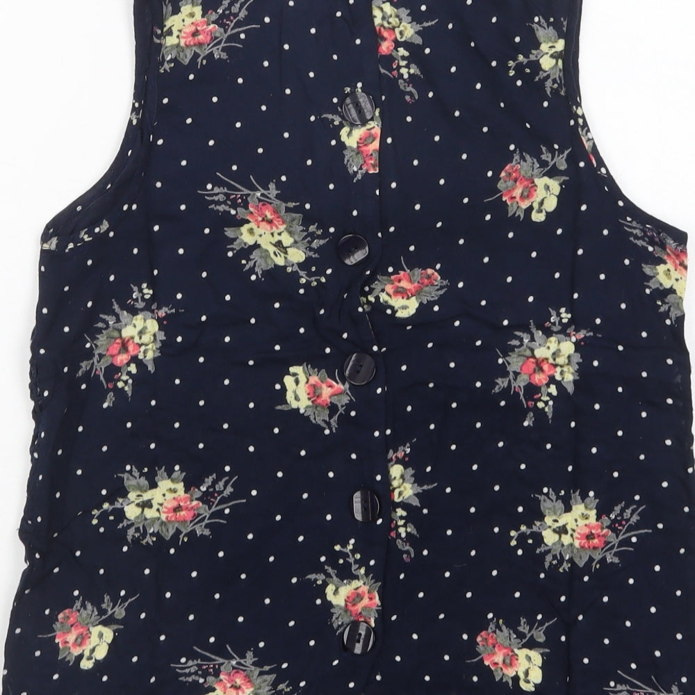 Womens UK Size 8 River Island Blue Basic Blouse
