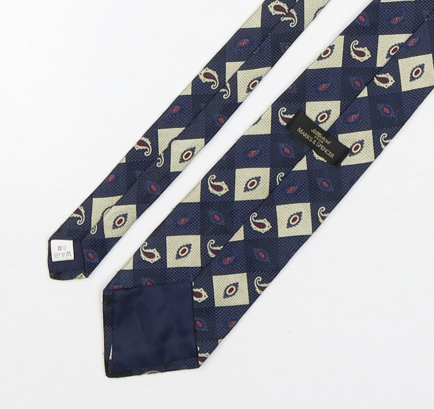 Marks and Spencer Mens Multicoloured Paisley Polyester Pointed Tie One Size