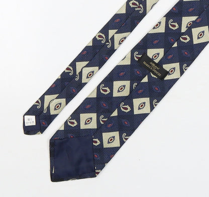 Marks and Spencer Mens Multicoloured Paisley Polyester Pointed Tie One Size