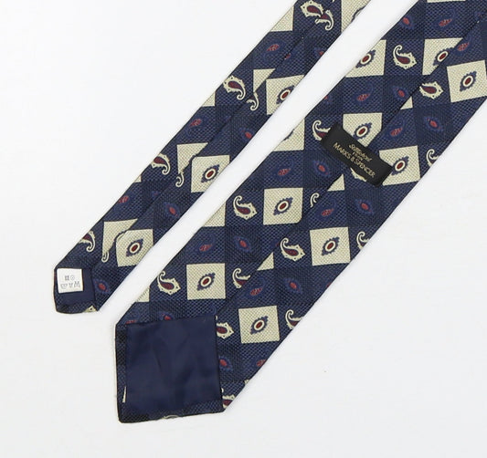 Marks and Spencer Mens Multicoloured Paisley Polyester Pointed Tie One Size
