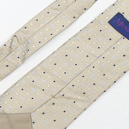 Michelsons Mens Multicoloured Geometric Silk Pointed Tie One Size