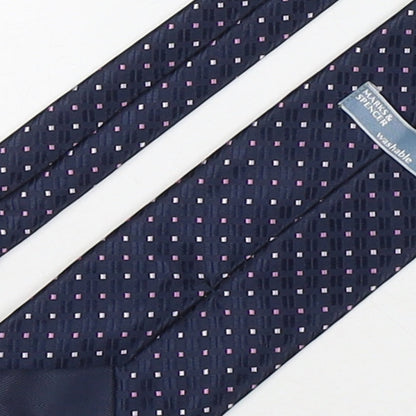 Marks and Spencer Mens Multicoloured Geometric Polyester Pointed Tie One Size