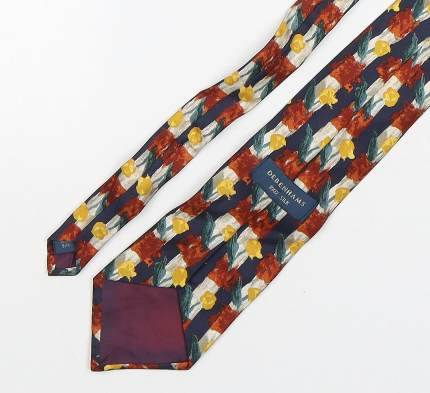 Mens Debenhams Multicoloured Floral  Pointed Tie