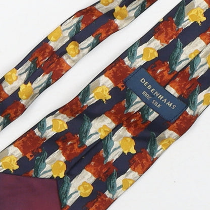 Mens Debenhams Multicoloured Floral  Pointed Tie