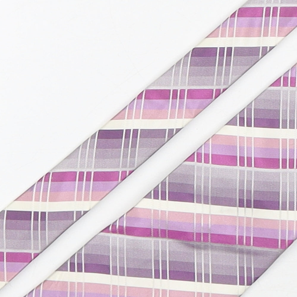 Soprano Mens Multicoloured Plaids & Checks Silk Pointed Tie One Size