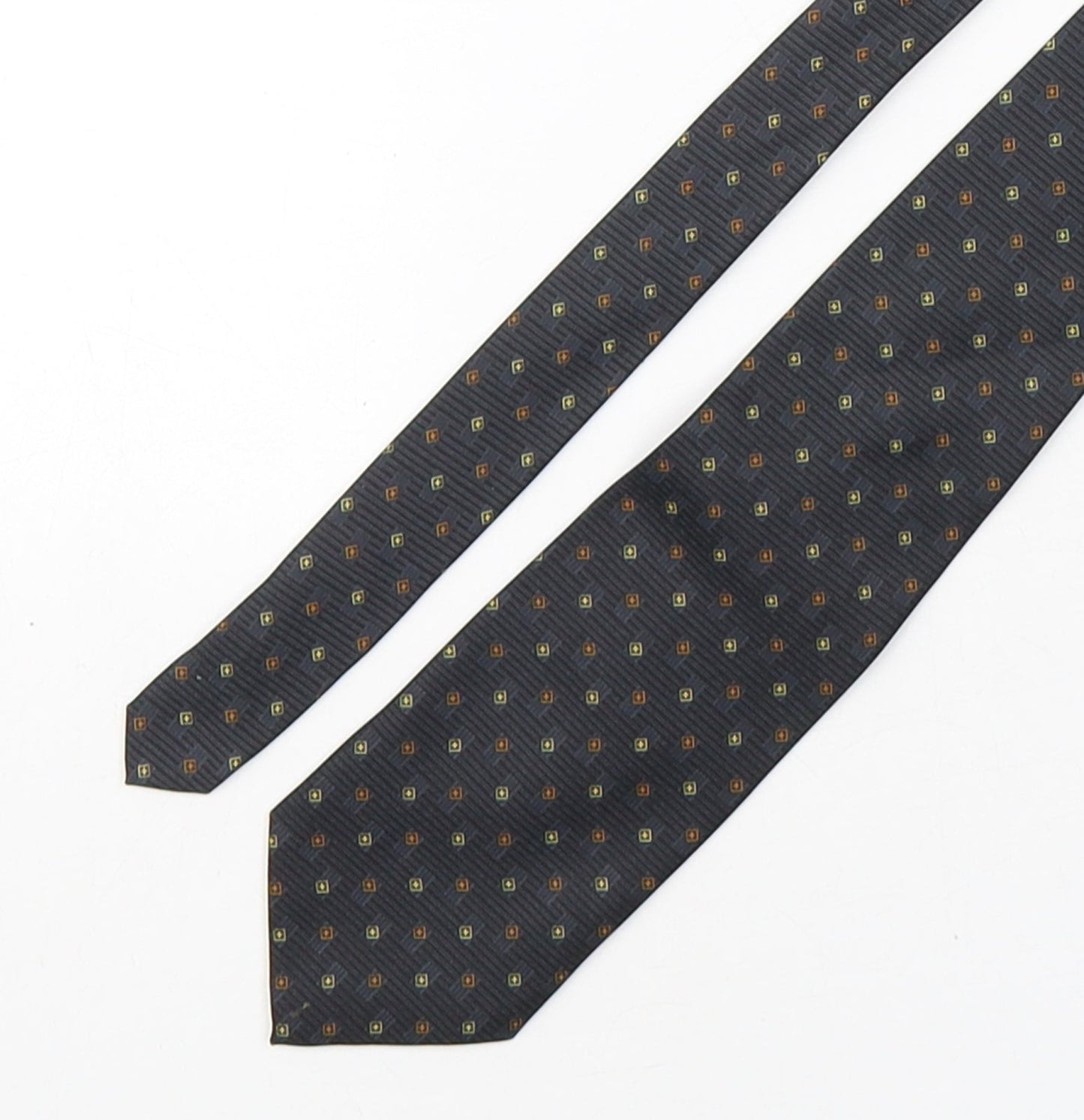 Mens Copperstone Multicoloured Geometric  Pointed Tie