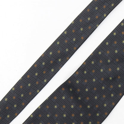 Mens Copperstone Multicoloured Geometric  Pointed Tie