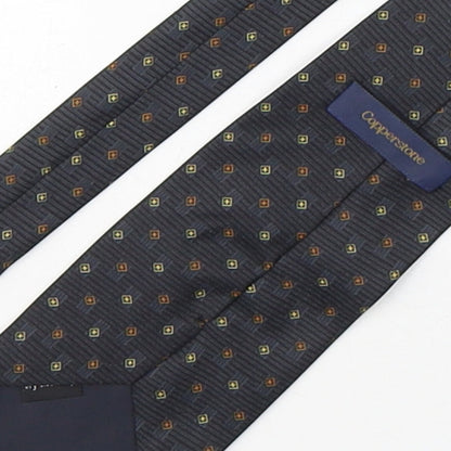 Mens Copperstone Multicoloured Geometric  Pointed Tie