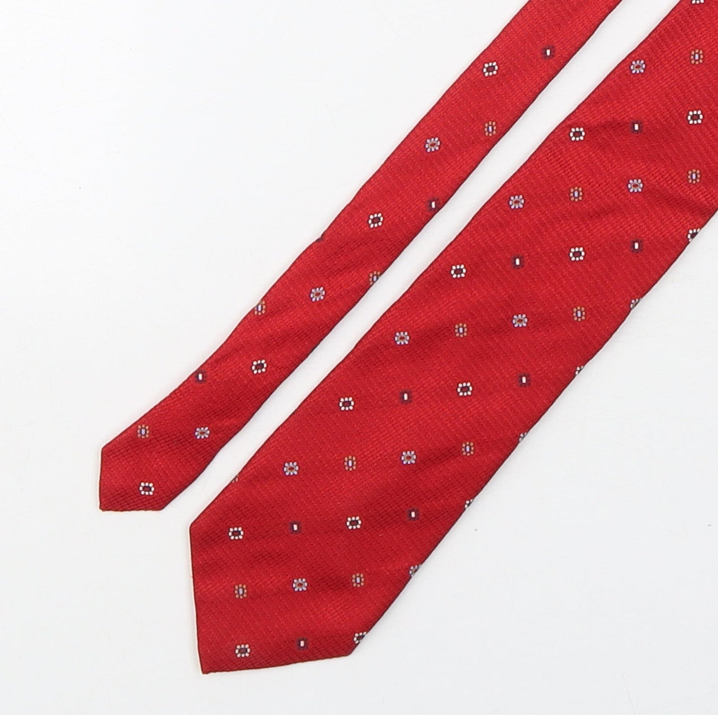 Mens Taylor & Wright Red Floral  Pointed Tie