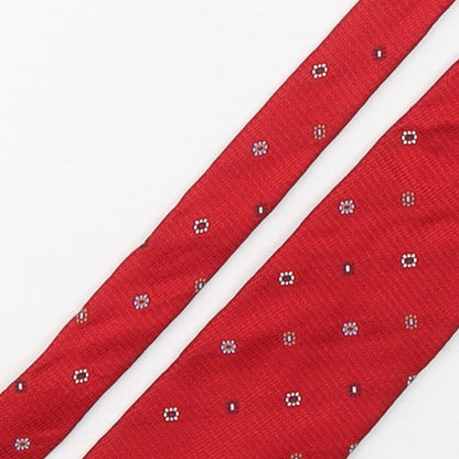 Mens Taylor & Wright Red Floral  Pointed Tie