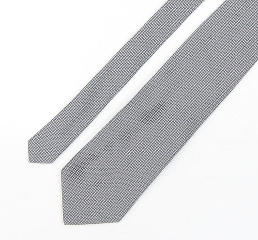 Marks and Spencer Mens Grey Geometric Polyester Pointed Tie One Size