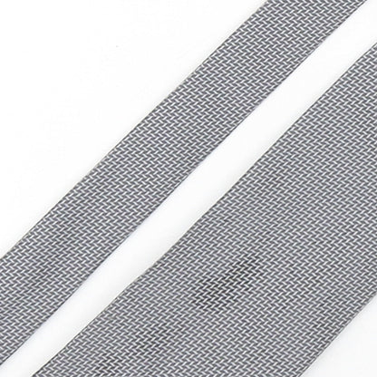 Marks and Spencer Mens Grey Geometric Polyester Pointed Tie One Size