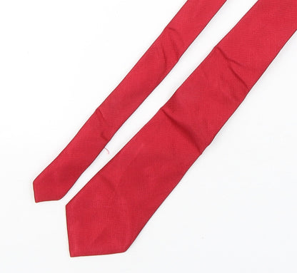 Hawes & Curtis  Mens Red Grenadine Silk Pointed Tie One Size