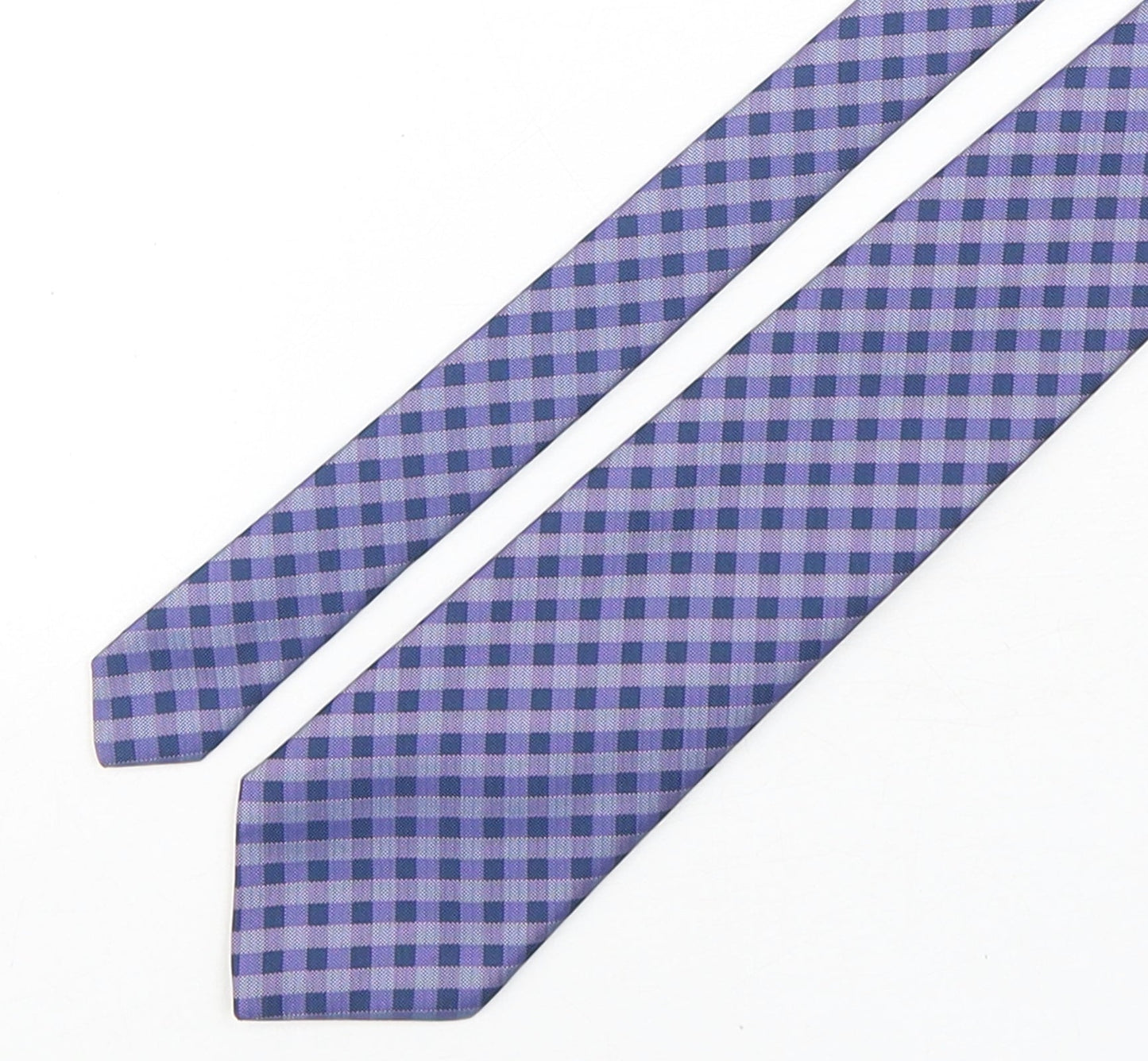 Mens BHS Purple Plaids & Checks  Pointed Tie