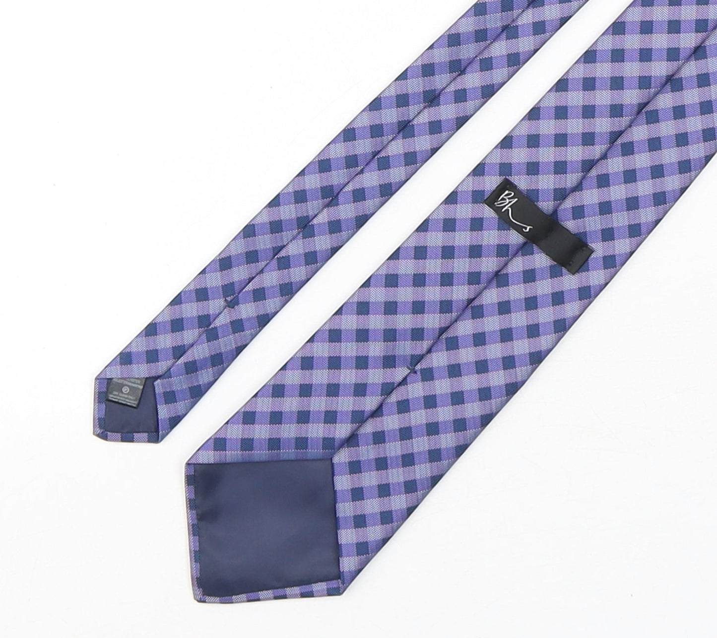 Mens BHS Purple Plaids & Checks  Pointed Tie