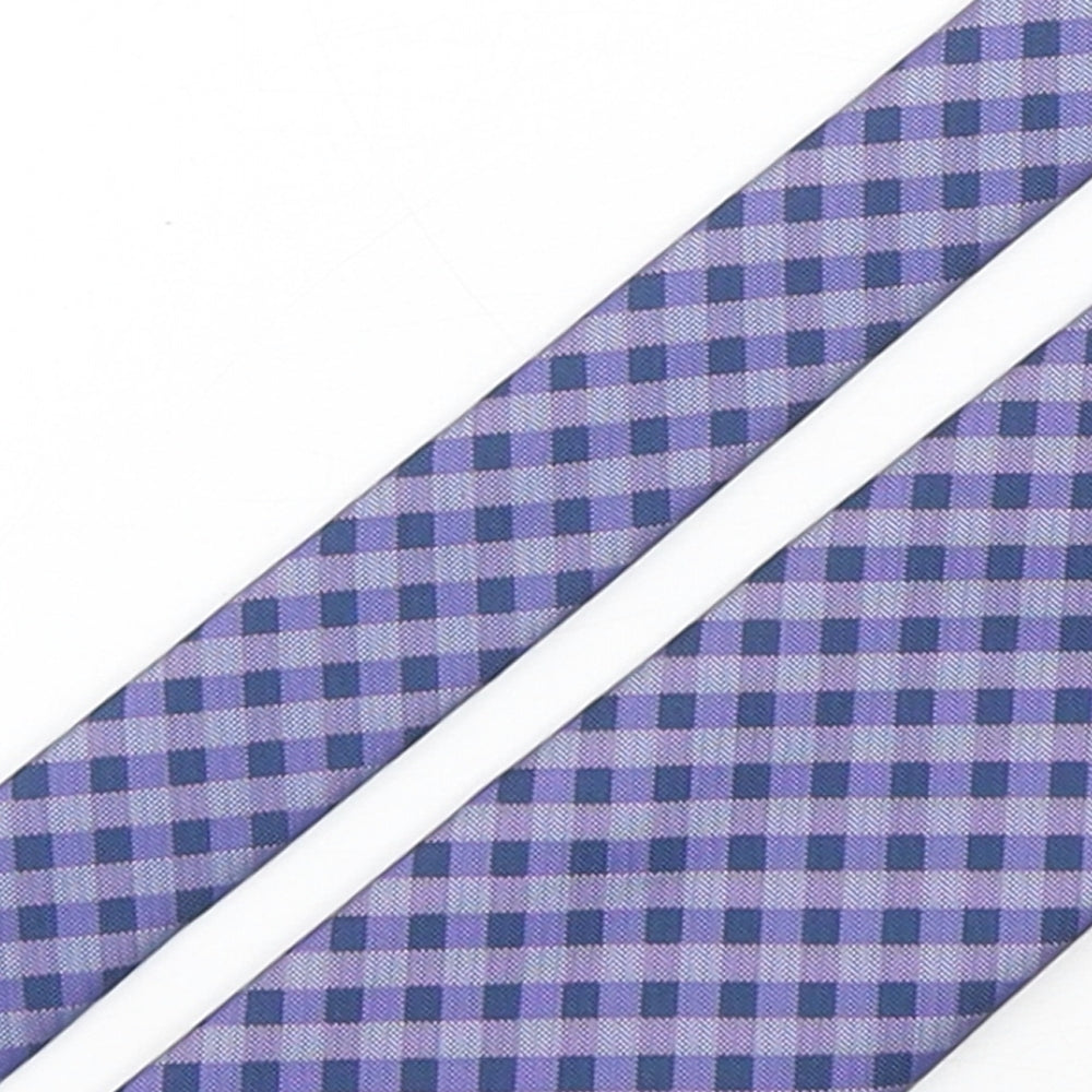 Mens BHS Purple Plaids & Checks  Pointed Tie