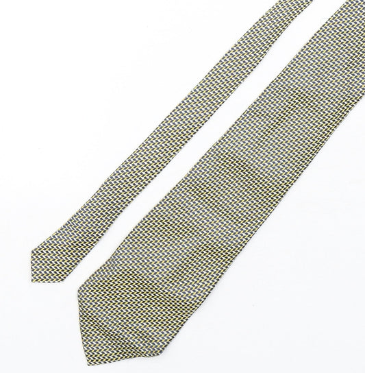 Linea Mens Multicoloured Geometric Silk Pointed Tie One Size