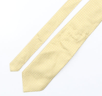 Mens BHS Gold Geometric  Pointed Tie
