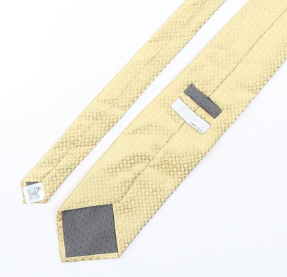 Mens BHS Gold Geometric  Pointed Tie