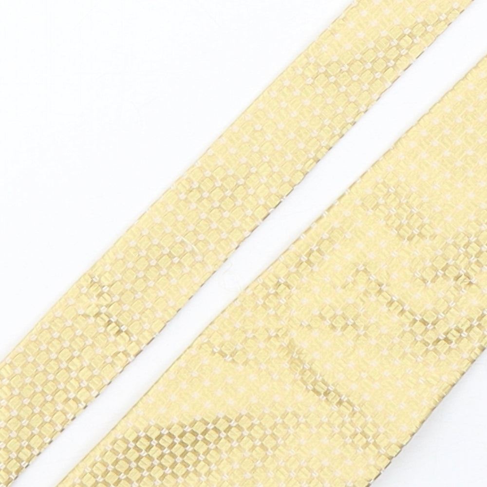 Mens BHS Gold Geometric  Pointed Tie