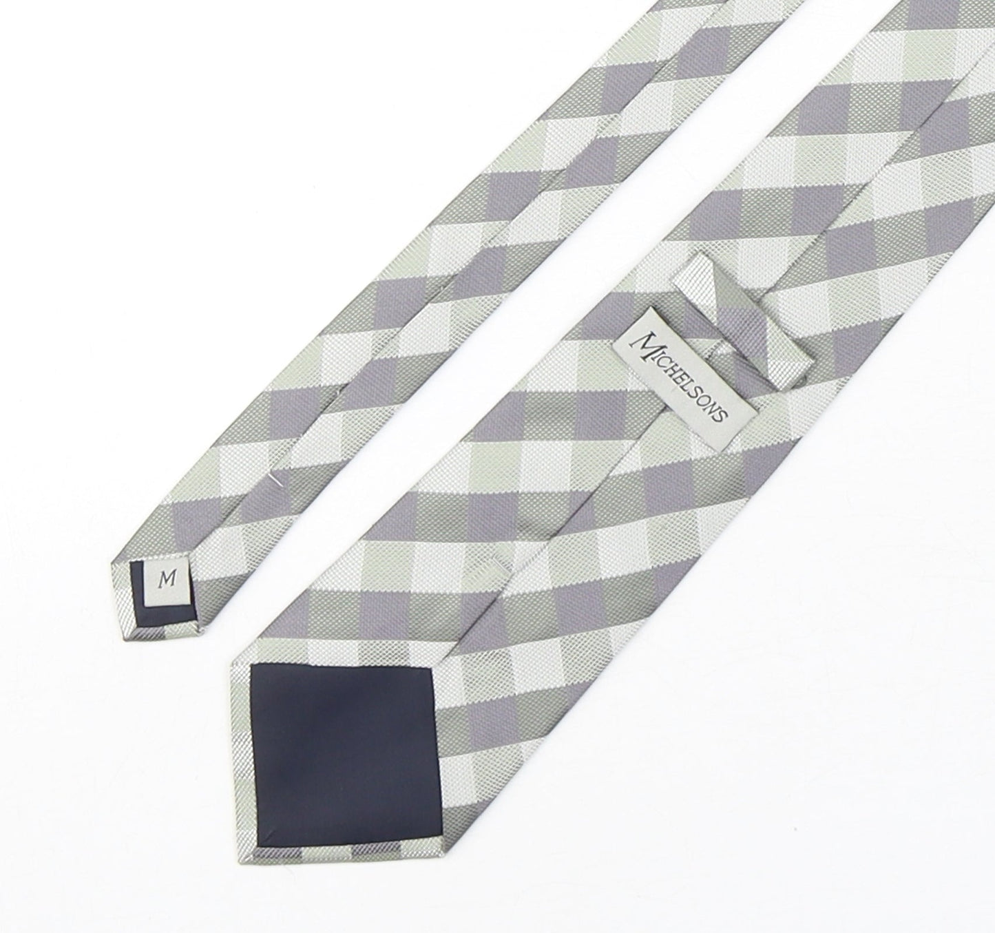 Michelsons Mens Multicoloured Plaids & Checks Silk Pointed Tie One Size