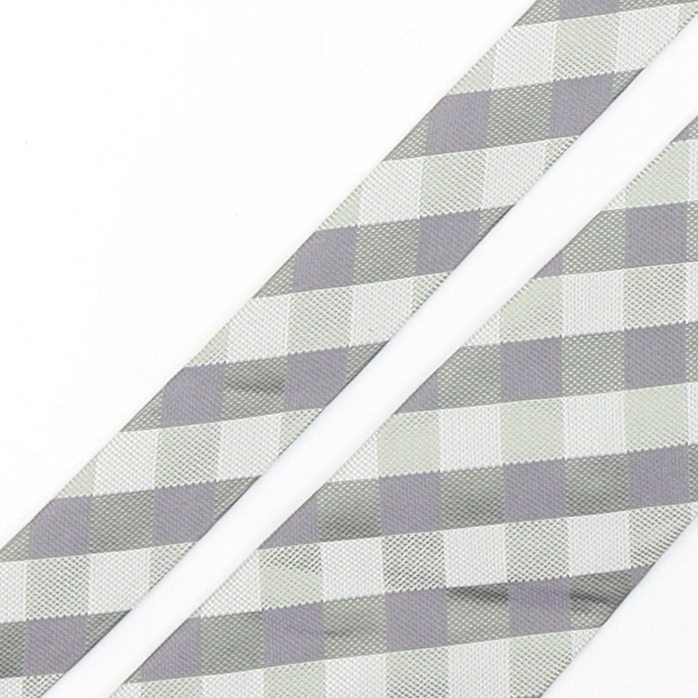 Michelsons Mens Multicoloured Plaids & Checks Silk Pointed Tie One Size